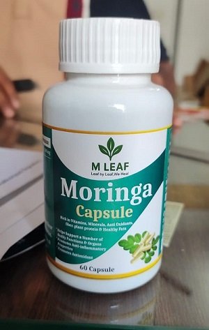 M Leaf Moringa Capsule – Natural Energy Booster | Rich in Vitamins, Minerals & Antioxidants | Supports Immunity, Joint Health & Digestion | Herbal Supplement for Daily Wellness – 60 Capsules - Image 2