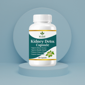 M LEAF Kidney Detox Capsules – Varuna, Punarnava & Patharchatta | Nano Formulated Ayurvedic Supplement | For Men & Women | 60 Capsules